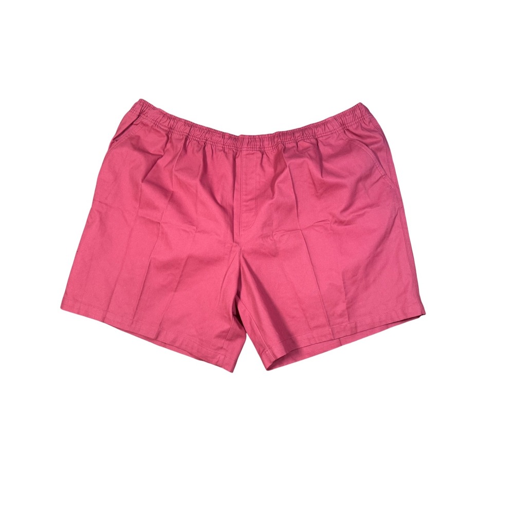 Faded Glory‎ Mens 3XL Pull On Shorts Elastic Waist Pleated Red Rum Casual